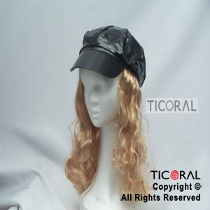 SOMBRERO HS5927-2 BOINA C/PELUCA ONDAS RUBIA x 1